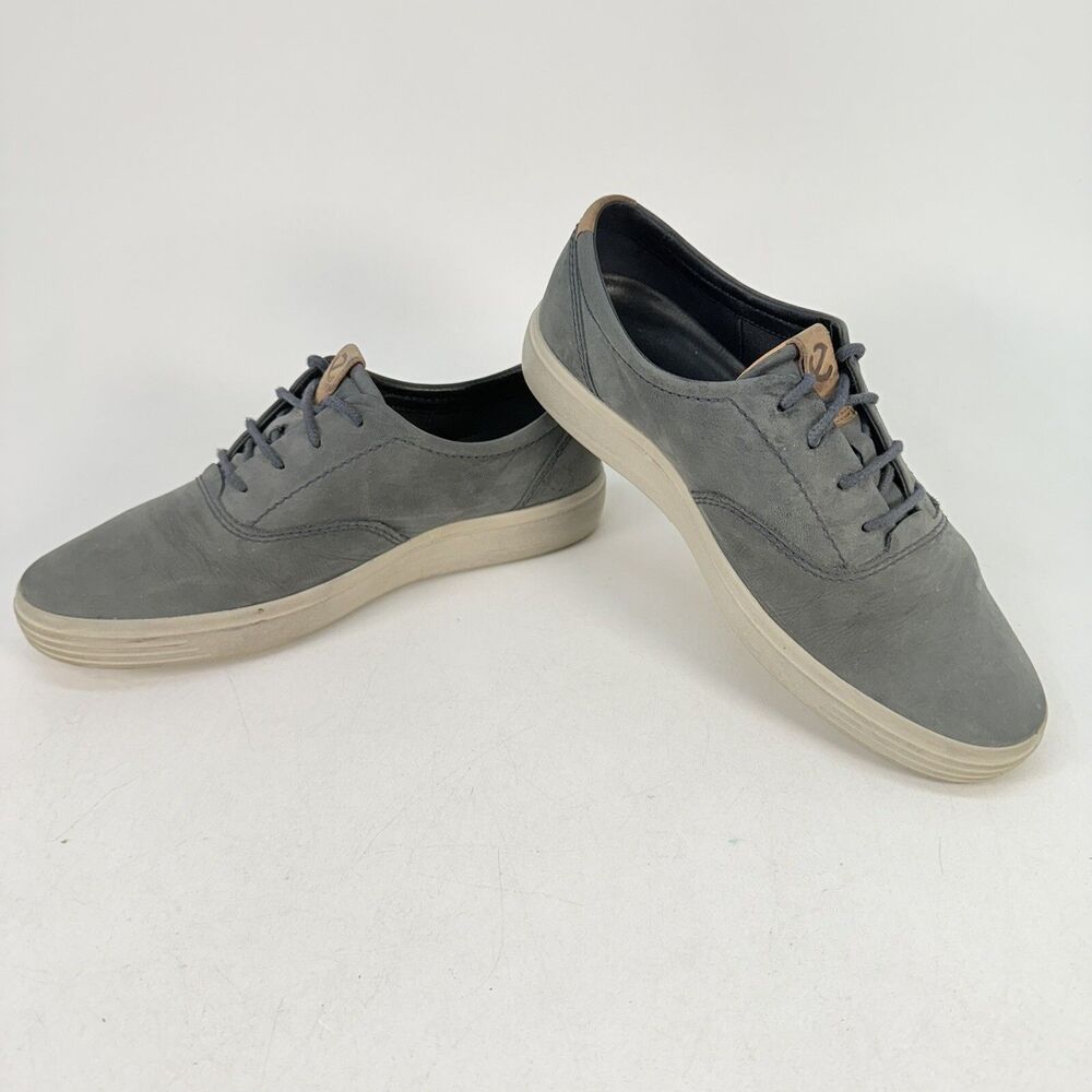 ECCO Shoes Mens 9 Soft 7 Casual Low Sneakers 44036402038 Gray Leather Lace Up